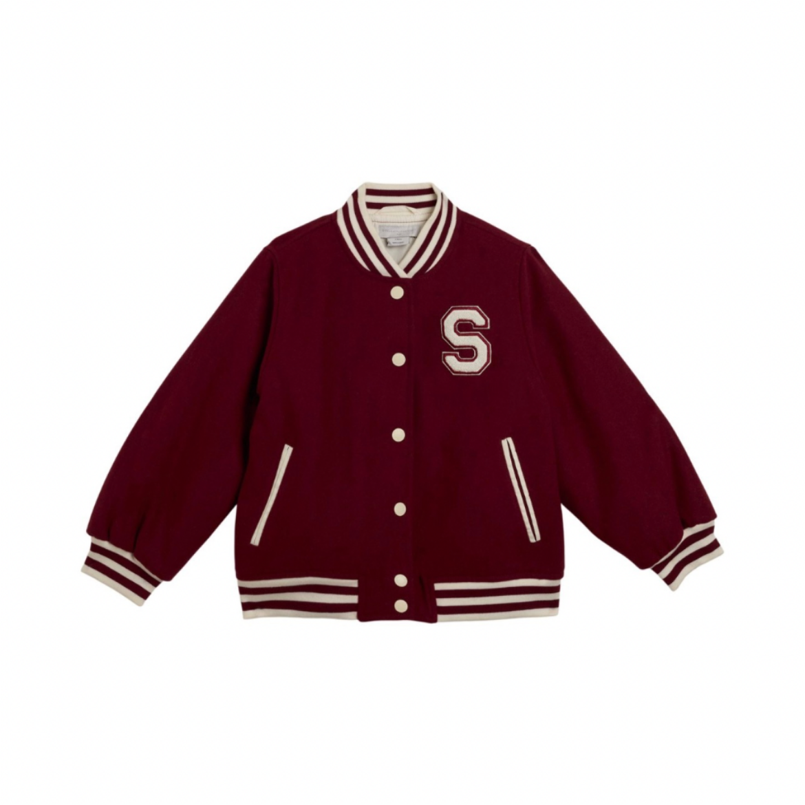 Picture of Stella Mc Cartney Girls Burgundy Bomber Jacket