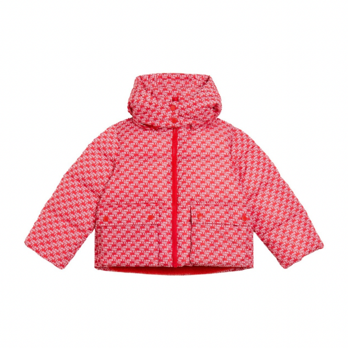 Picture of Stella Mc Cartney Red Print Puffer Coat