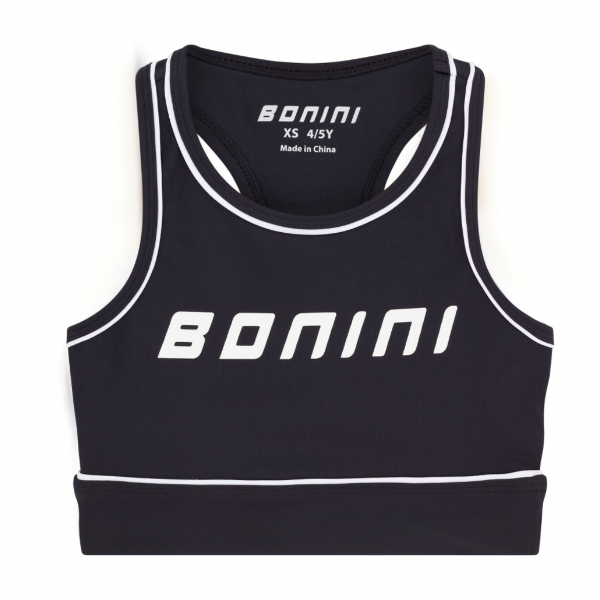 Picture of Bonini Revive Black Piping Sport Crop Top