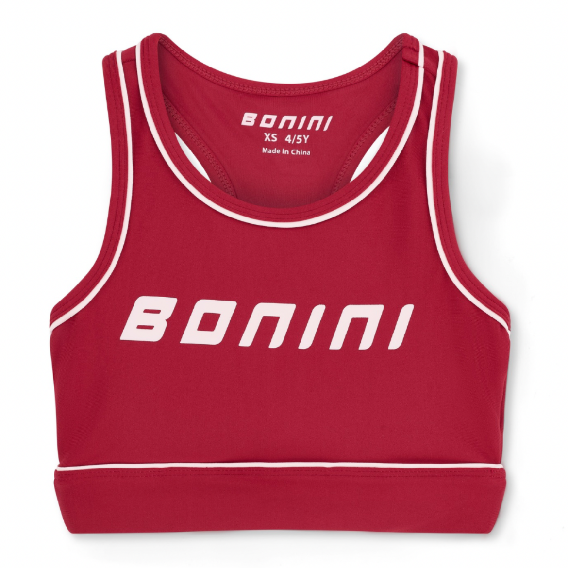 Picture of Bonini Revive Burgundy Piping Sport Crop Top
