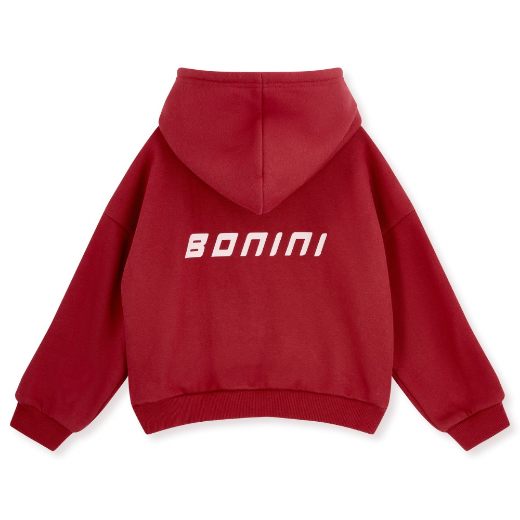 Picture of Bonini Revive Burgundy Logo Piping Hoody