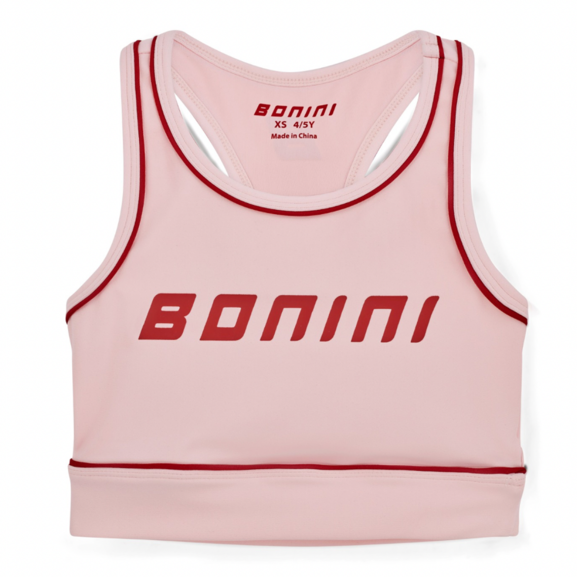 Picture of Bonini Revive Light Pink Piping Sport Crop Top