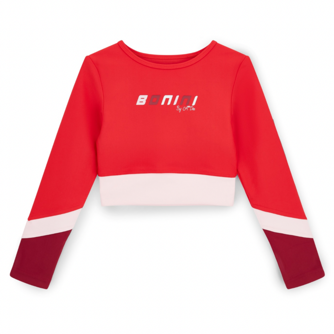 Picture of Bonini Motion Red Long Sleeve Panel Top