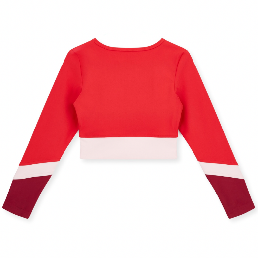Picture of Bonini Motion Red Long Sleeve Panel Top