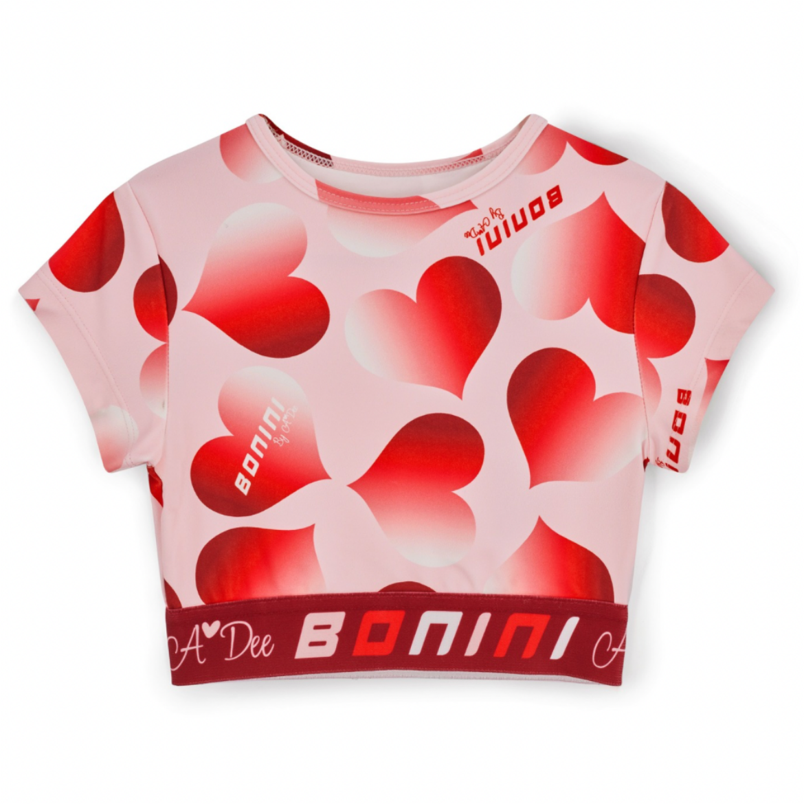 Picture of Bonini Refine Light Pink Short Sleeve Tape Top