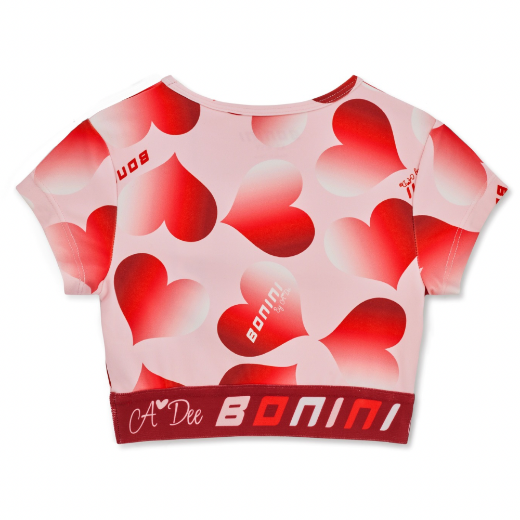 Picture of Bonini Refine Light Pink Short Sleeve Tape Top