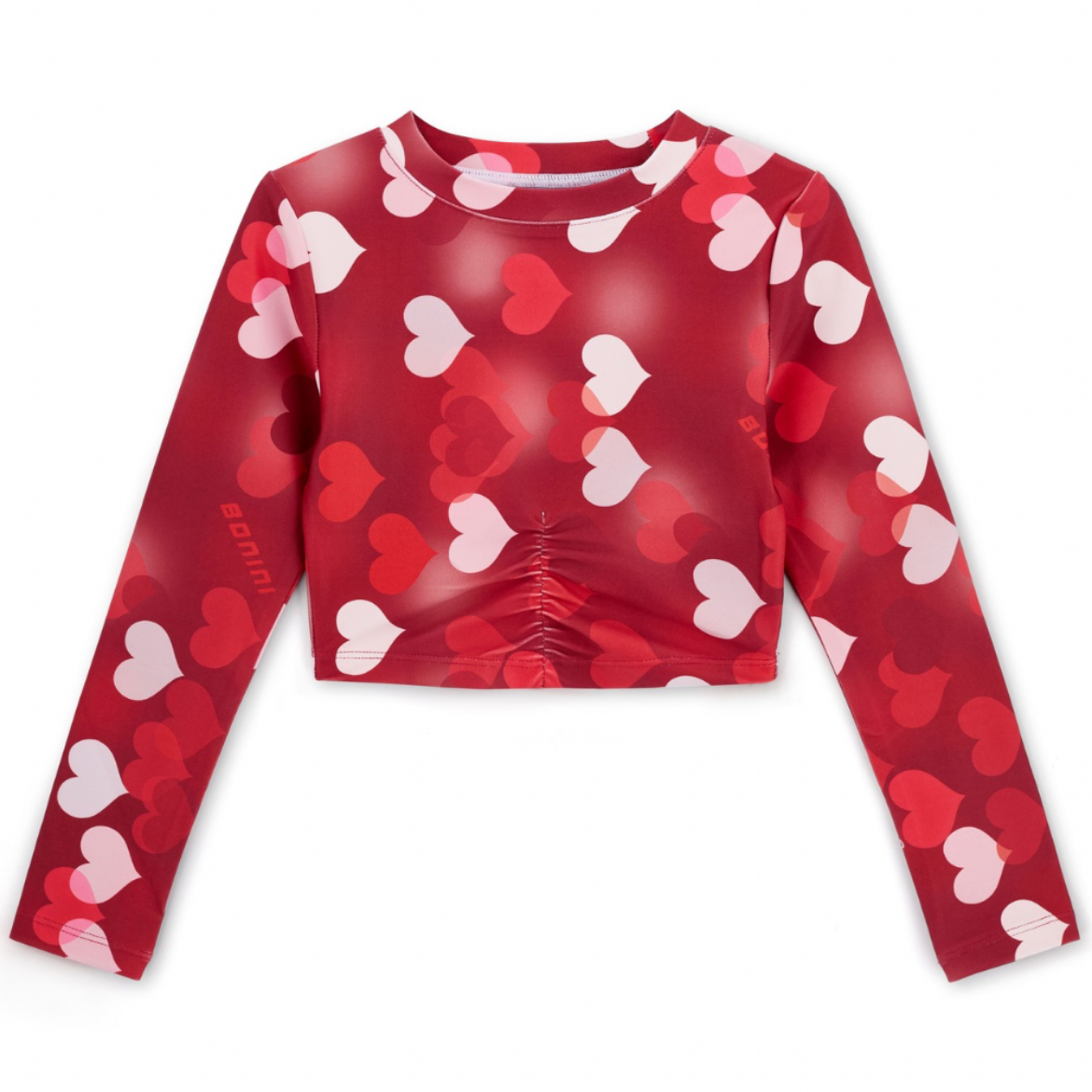 Picture of Bonini Arch Burgundy Printed Long Sleeve Top