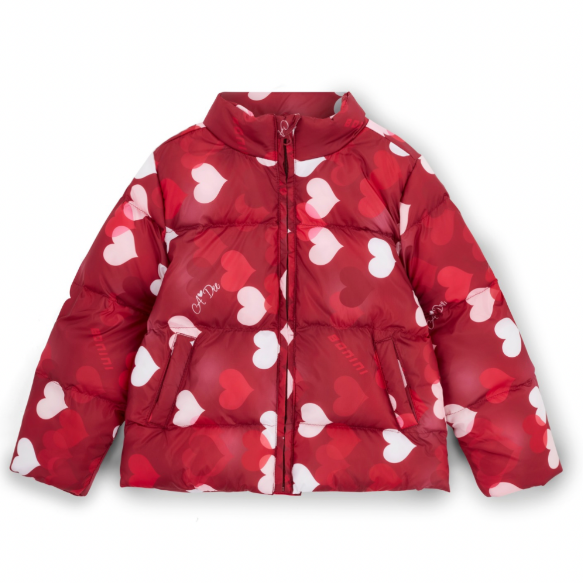 Picture of Bonini Dazzle Burgundy Printed Padded Jacket