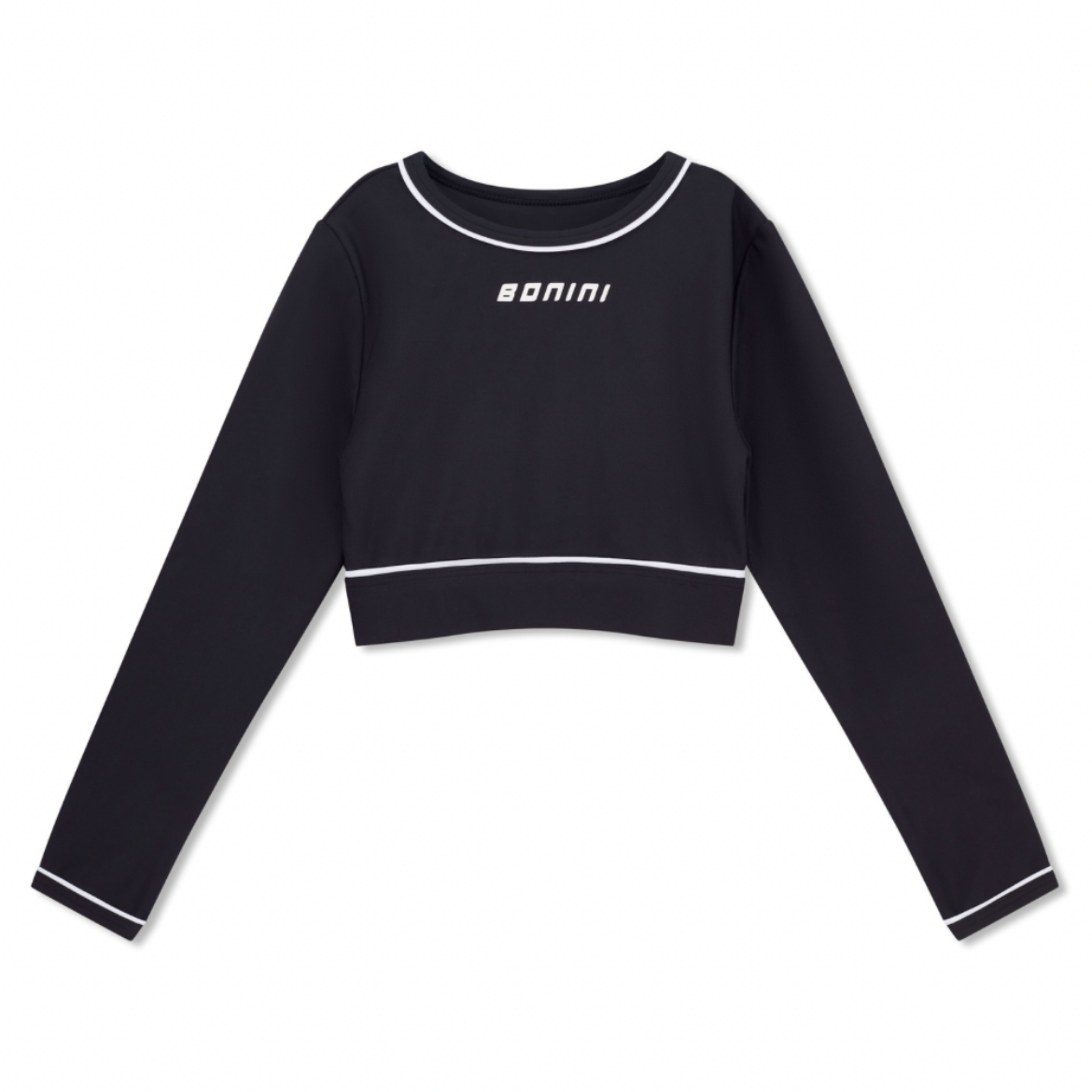 Picture of Bonini Revive Black Piping Long Sleeve Sports Top 