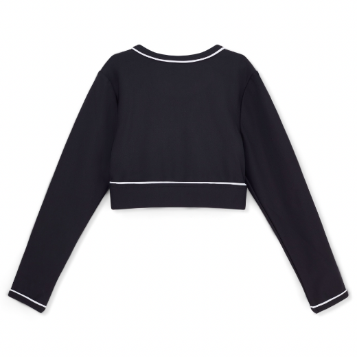 Picture of Bonini Revive Black Piping Long Sleeve Sports Top 