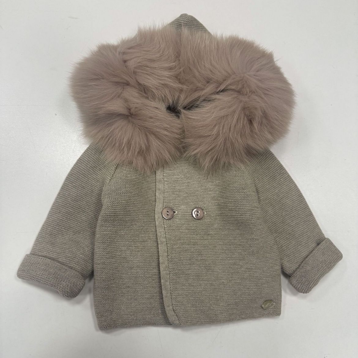 Picture of Martin Aranda Boys Brown Fur Hood Cardigan