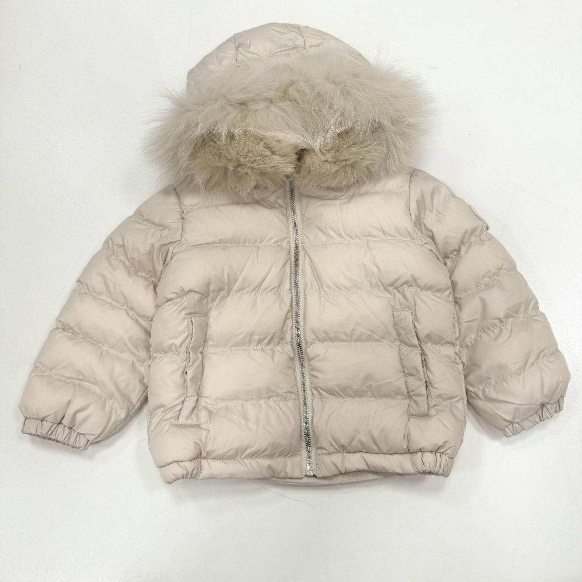 Picture of Martin Aranda Beige Fur Hood Puffer Coat