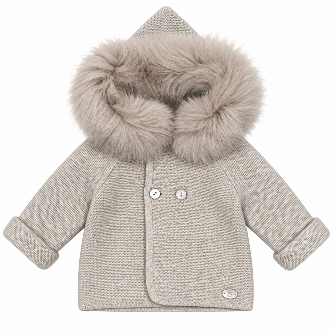 Picture of Martin Aranda Boys Brown Fur Hood Cardigan