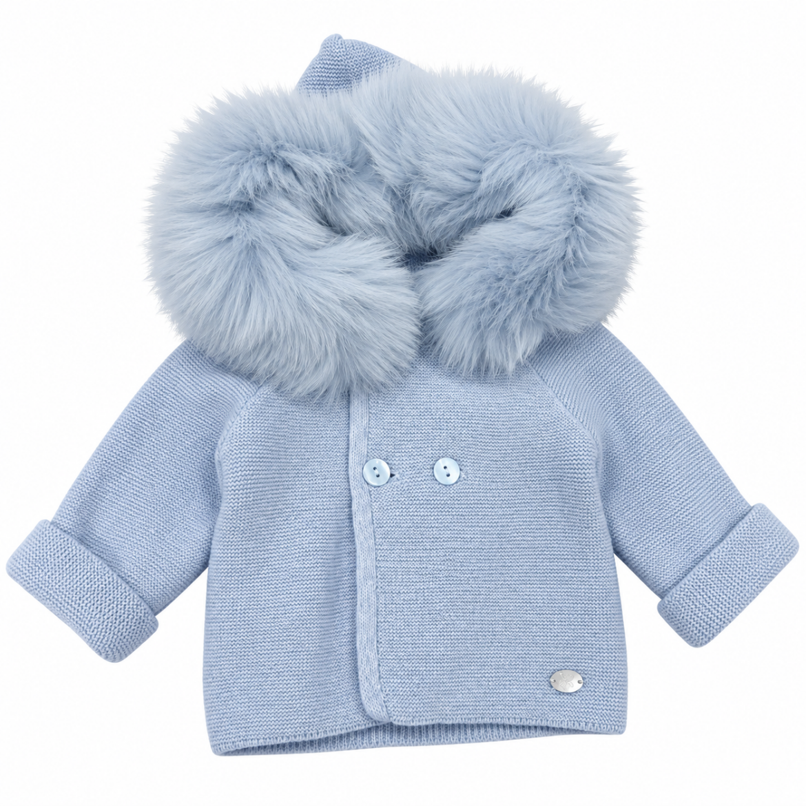 Picture of Martin Aranda Boys Blue Fur Hood Cardigan