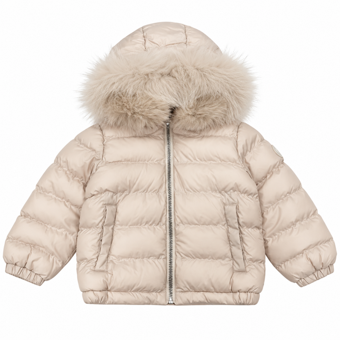 Picture of Martin Aranda Beige Fur Hood Puffer Coat