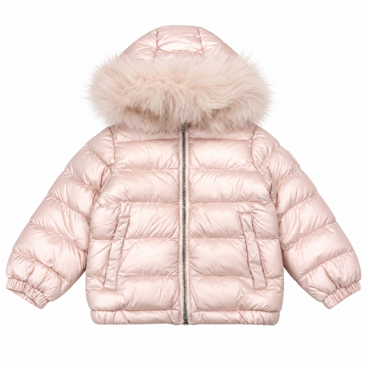 Picture of Martin Aranda Pink Fur Hood Puffer Coat