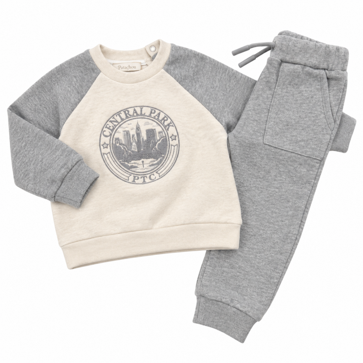 Picture of Patachou Boys Beige & grey Jogger Set