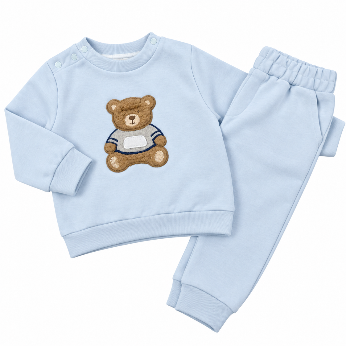 Picture of Patachou Boys Pale Blue Teddy Jogger Set
