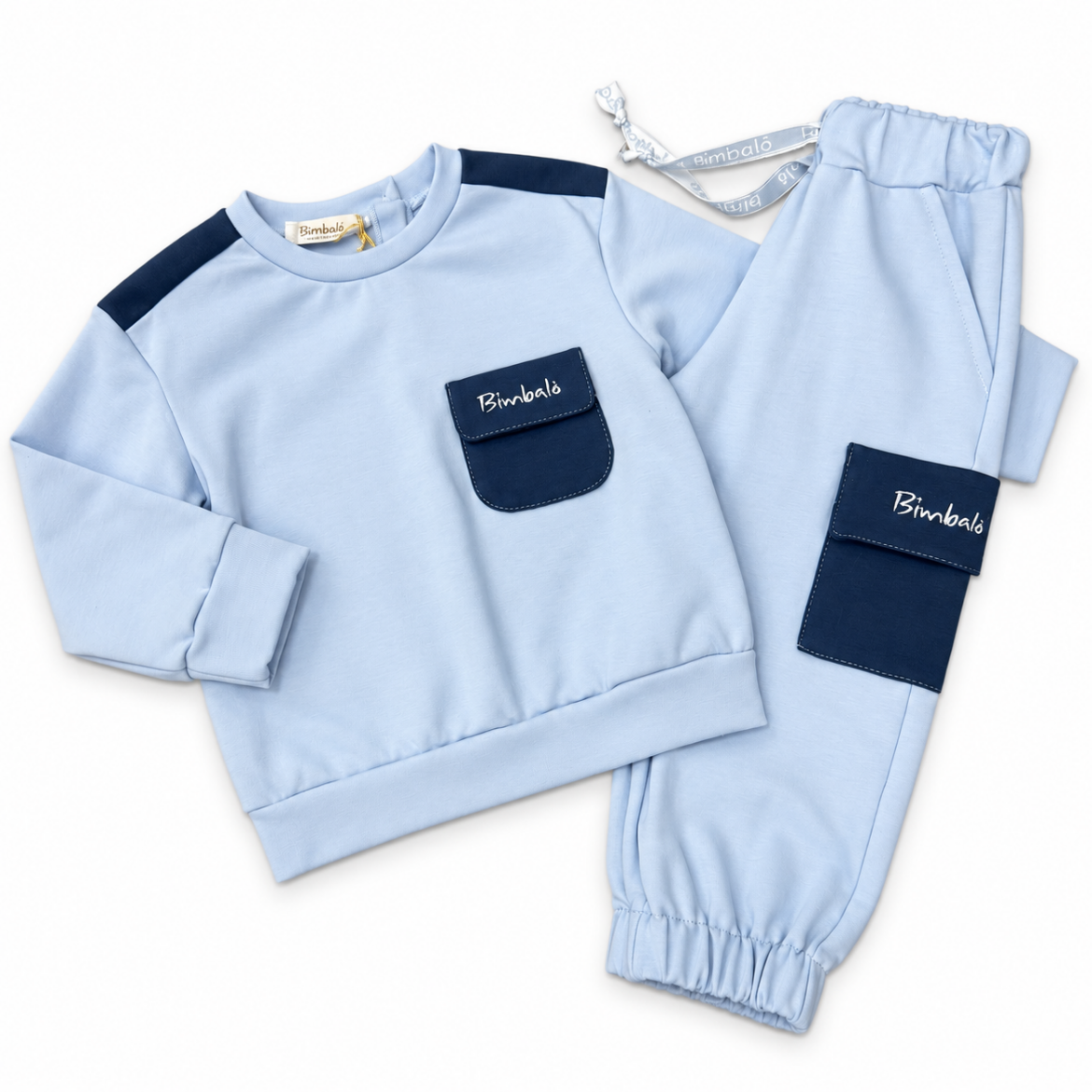 Picture of Bimbalo Boys Blue 2 Piece Jogger Set