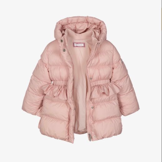Picture of Monnalisa Pink Coat With Frills