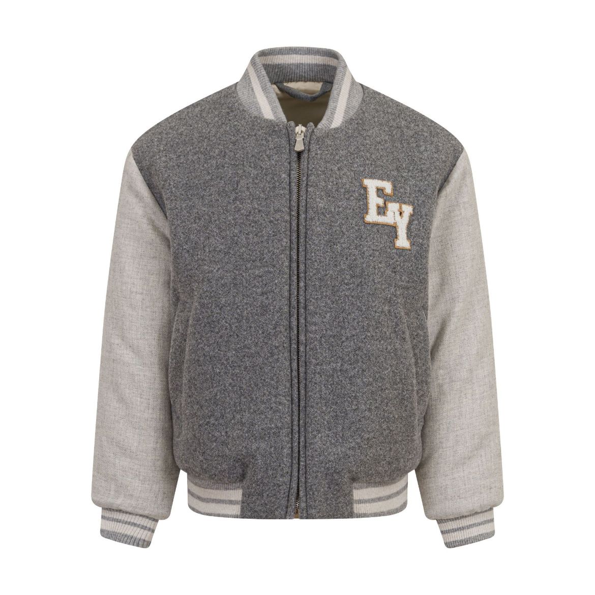 Picture of Eleventy Boys Grey Bomber Jacket
