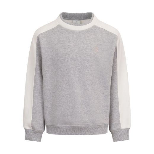 Picture of Eleventy Boys Grey Crewneck Jumper & Jogger Set
