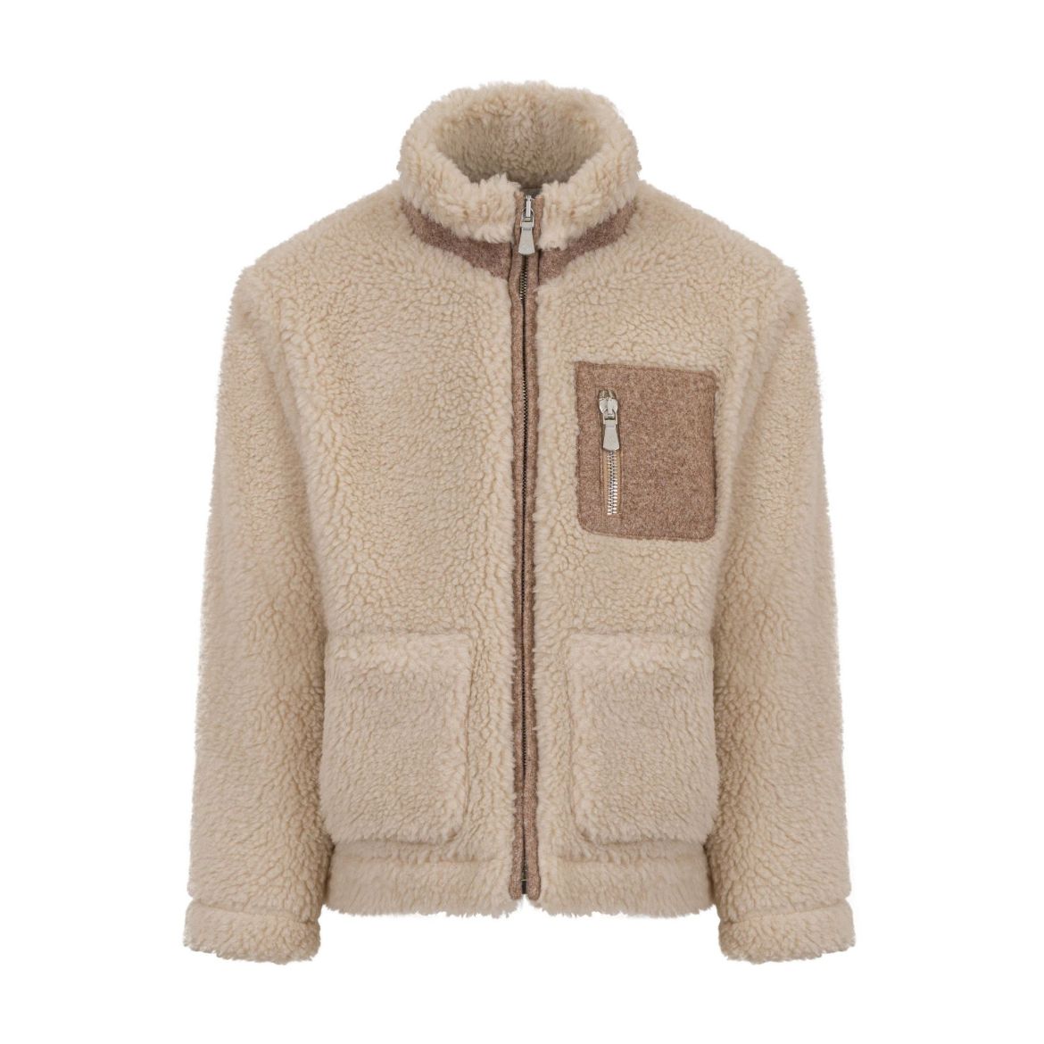 Picture of Eleventy Boys Beige Fleece Jacket