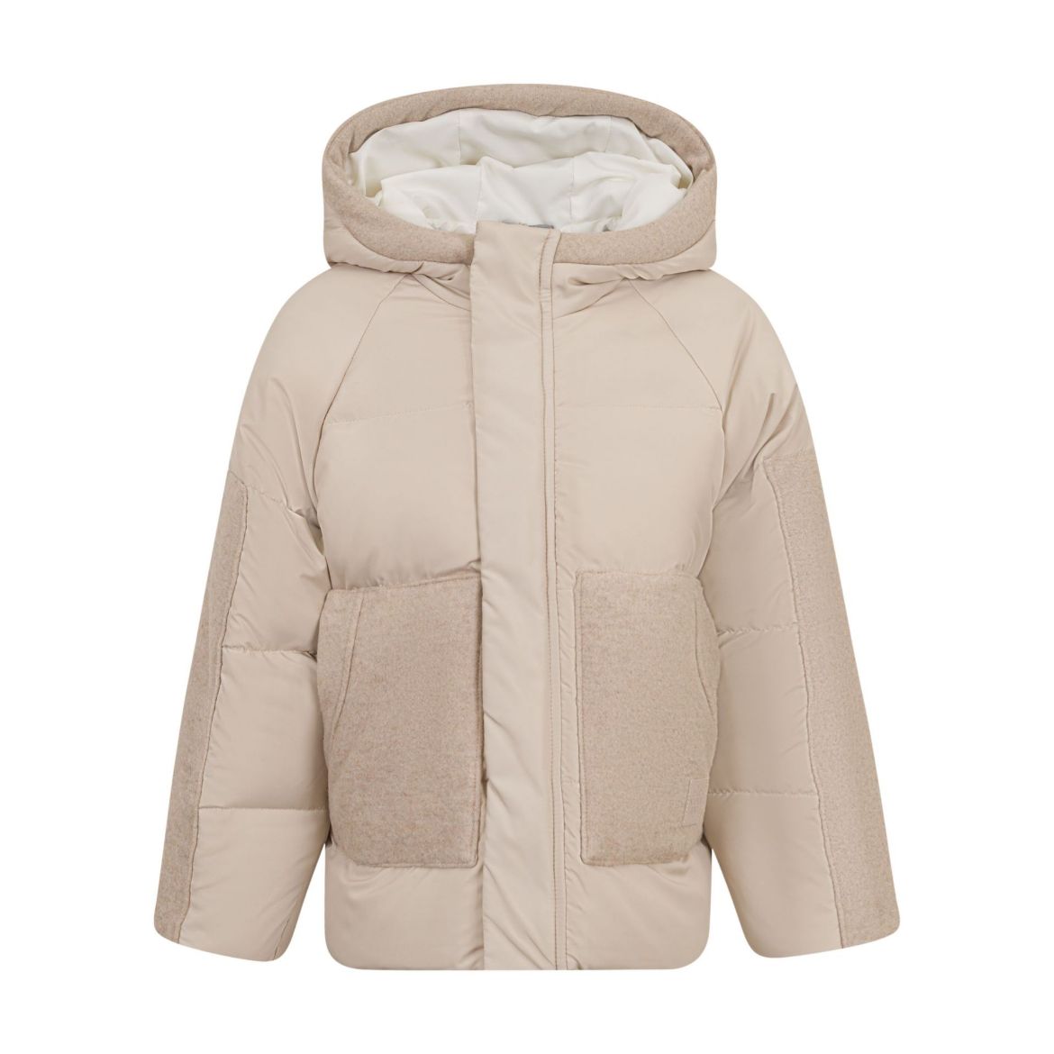 Picture of Eleventy Boys Beige Padded Coat