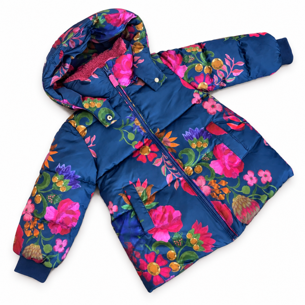 Picture of Oilily Blue Floral Coorie Coat