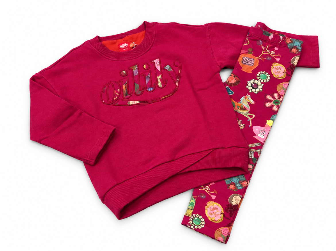 Picture of Oilily Pink Heureux Sweatshirt & Peppy Leggings Set