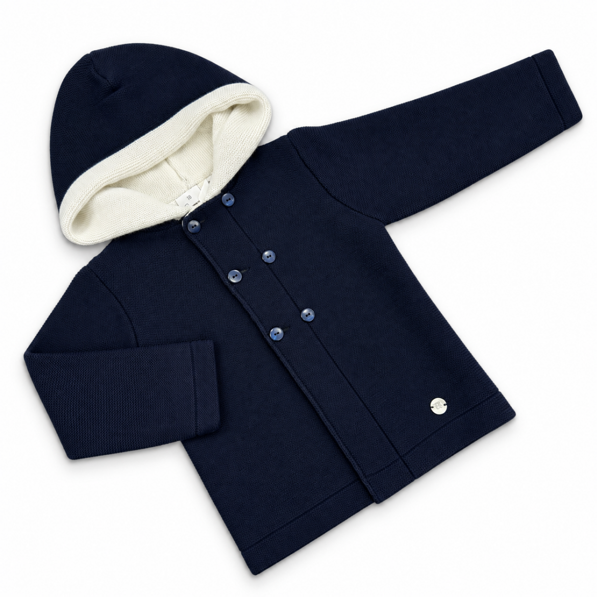 Picture of Granlei Boys Navy Knitted Cardy With Hood