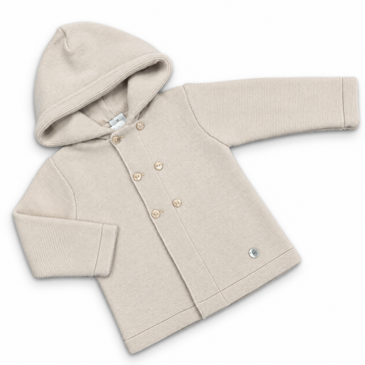 Picture of Granlei Boys Beige Knitted Cardy With Hood