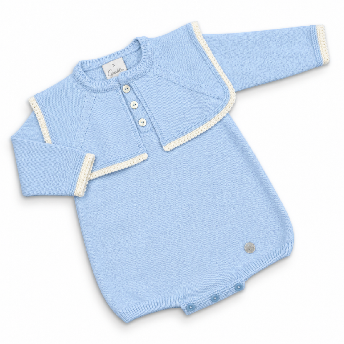 Picture of Granlei Boys Blue Knitted Romper