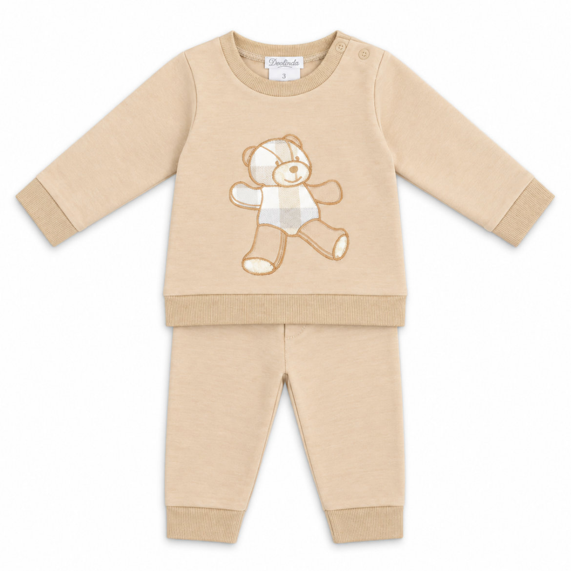 Picture of Deolinda Boys Beige Teddy Tracksuit