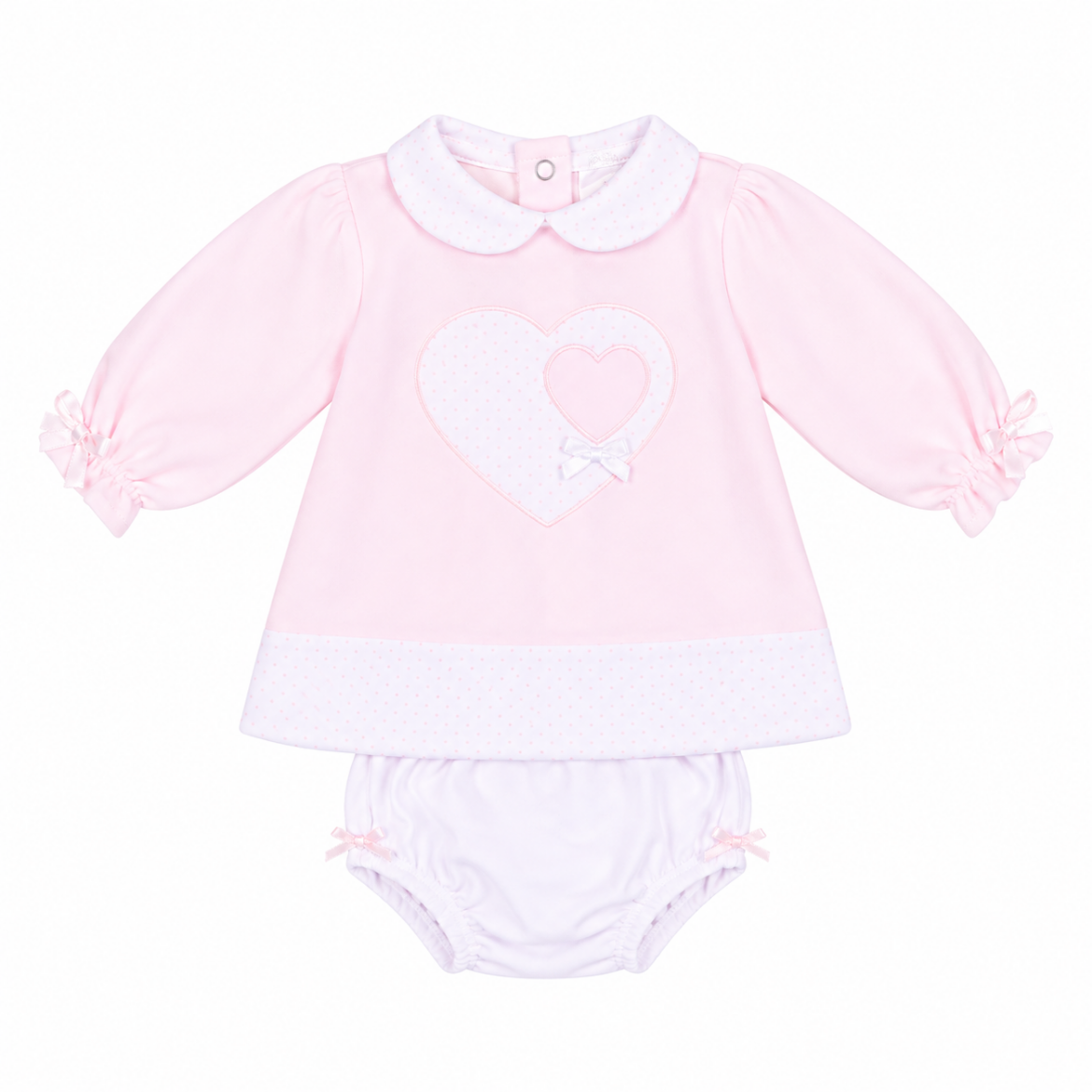 Picture of Deolinda Girls Pink & White Heart Dress Set