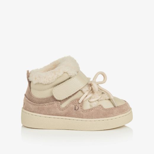 Picture of Donsje Boys Beige Two Tone Trainers