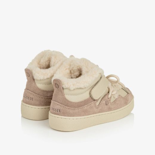Picture of Donsje Boys Beige Two Tone Trainers