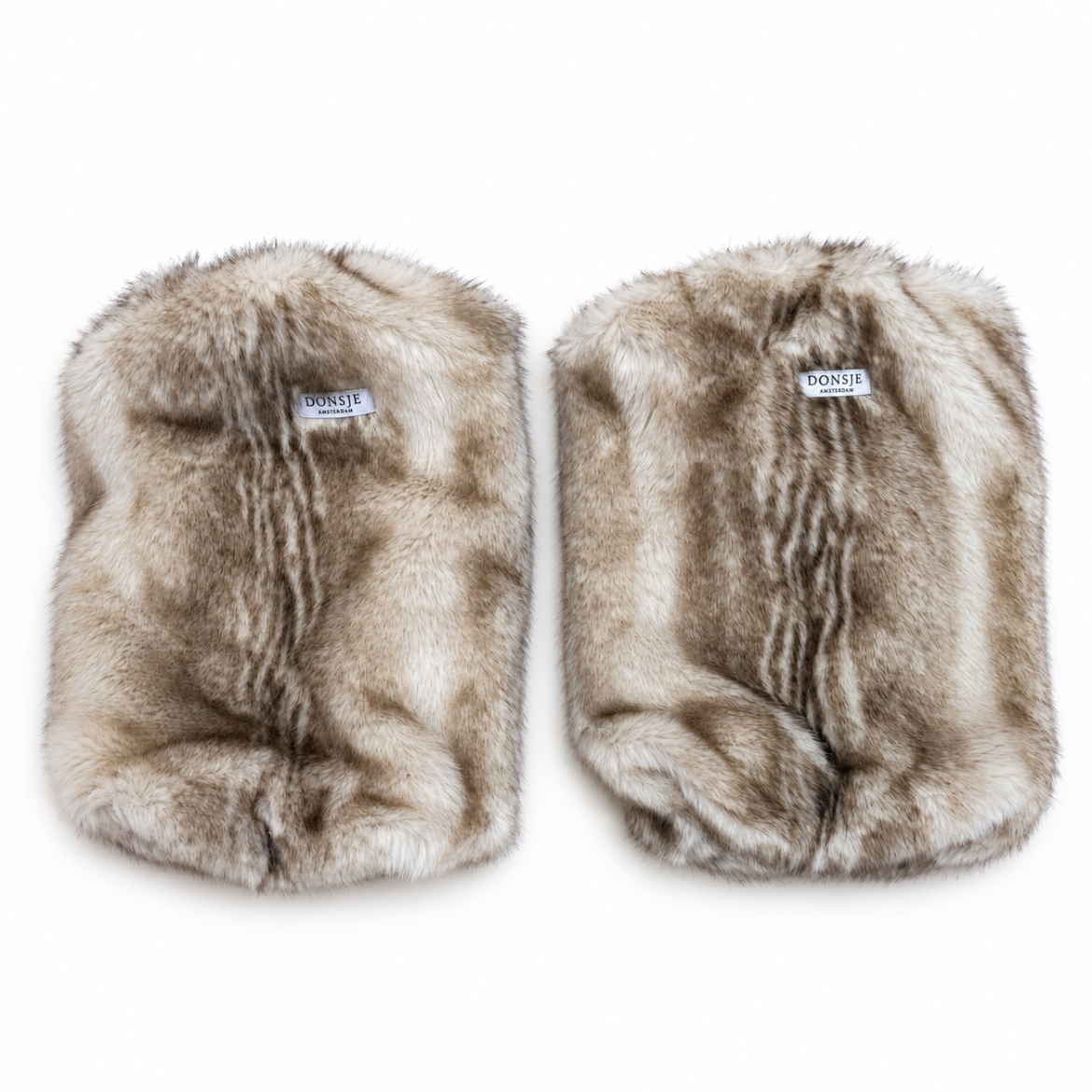 Picture of Donsje Girls Brown Fur Leg Warmers
