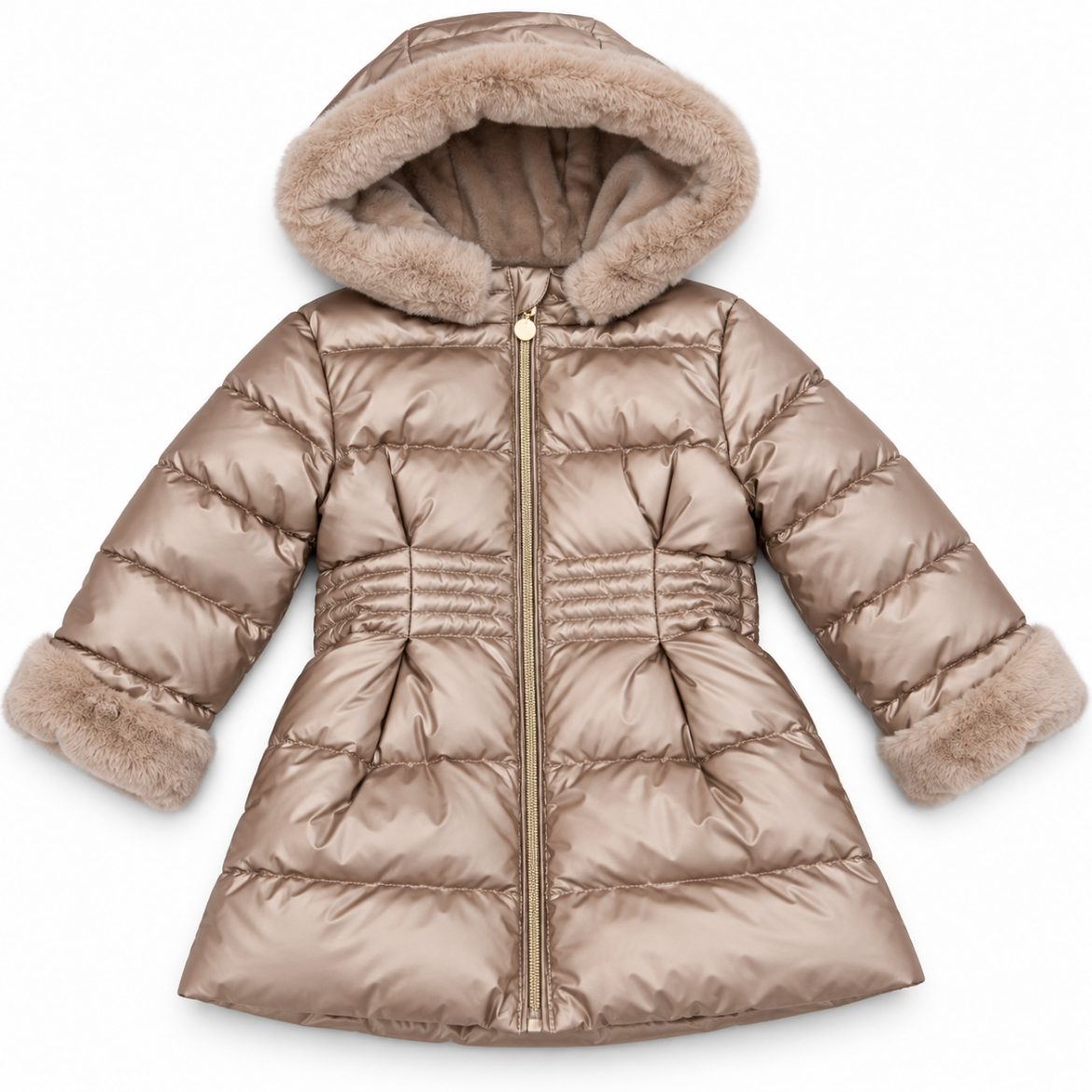 Picture of Mayoral Girls Beige Padded Coat