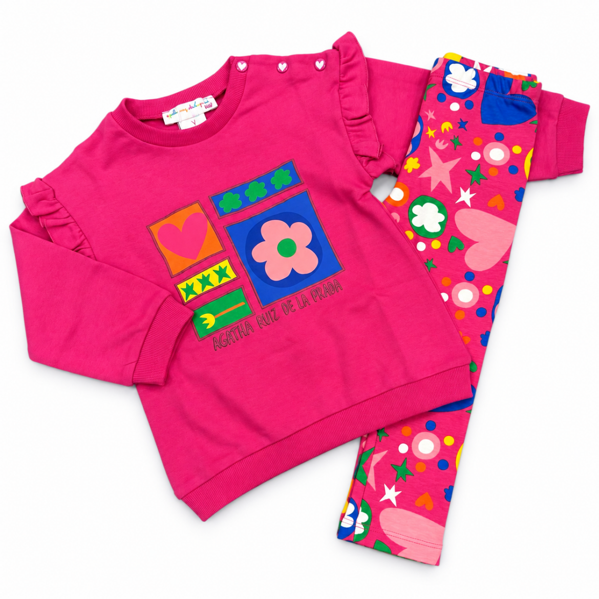 Picture of Agatha Girls Colours Leggings & Sweatshirt Set