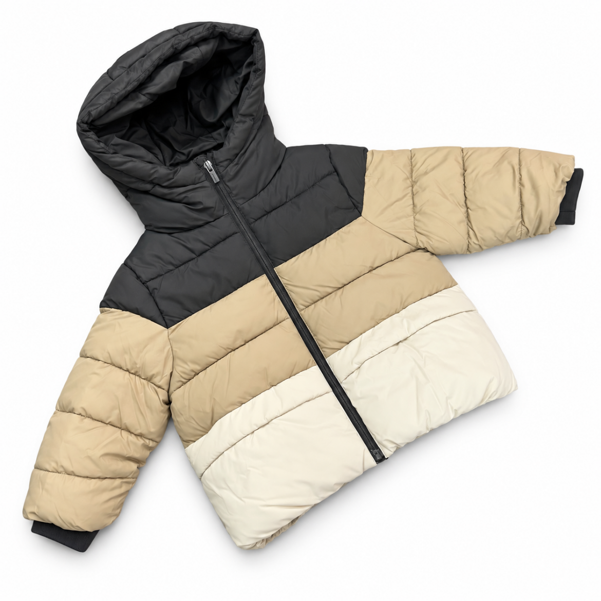 Picture of Mayoral Boys Beige & Grey Padded Coat