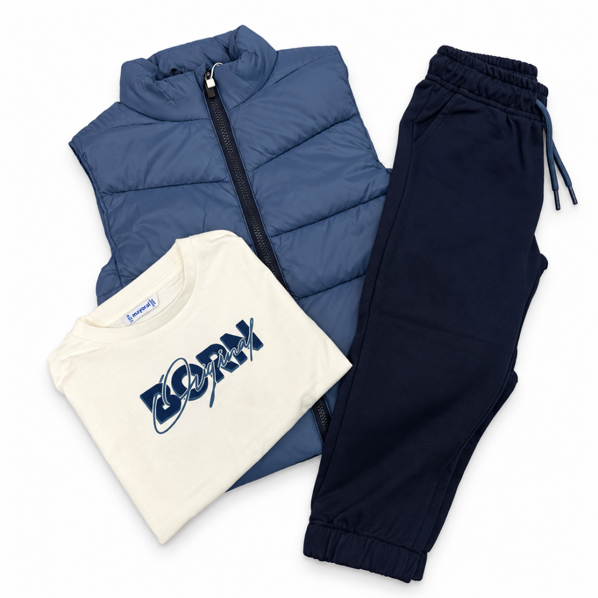 Picture of Mayoral Boys 3 Piece Blue Gilet Set