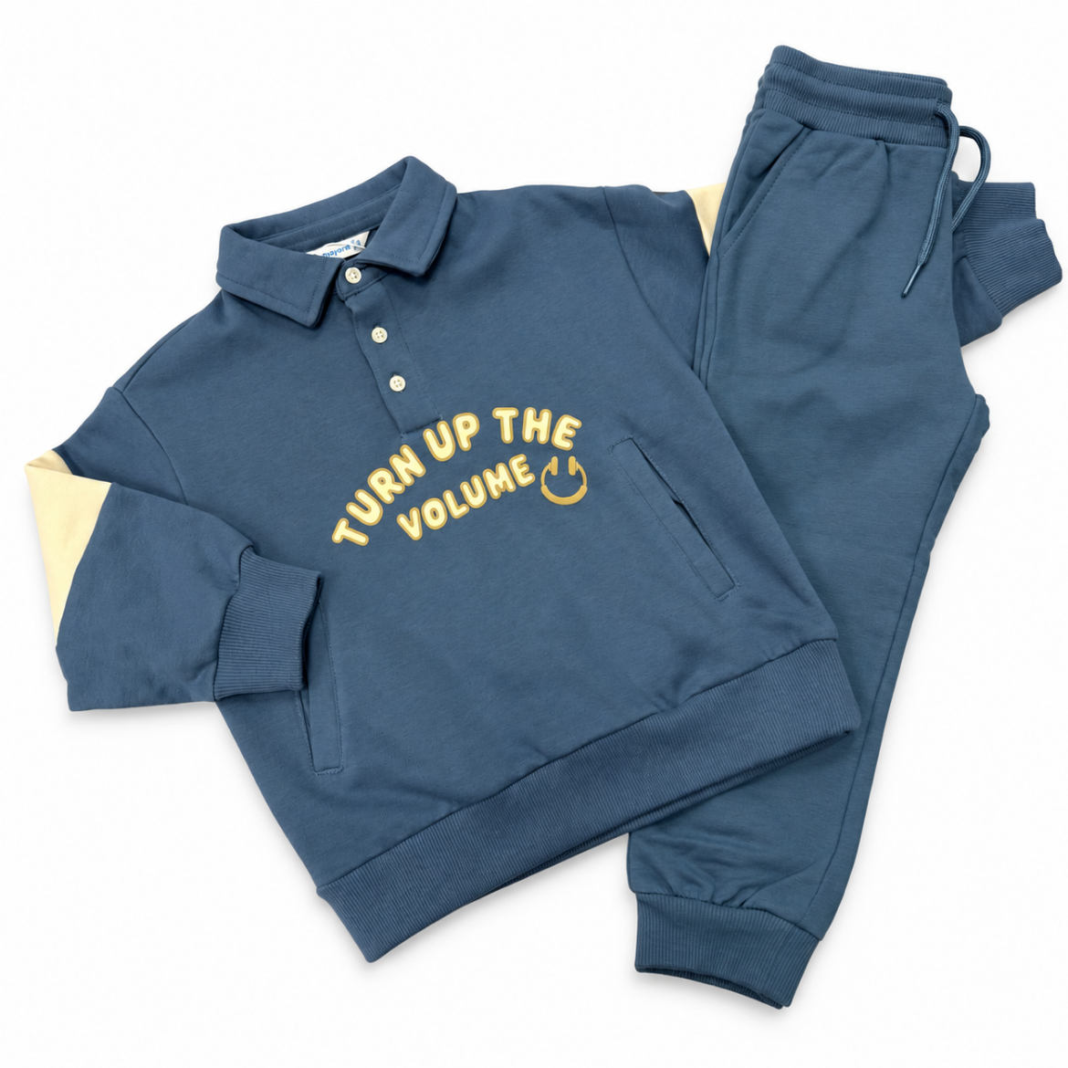 Picture of Mayoral Boys Blue 1/4 Zip Tracksuit