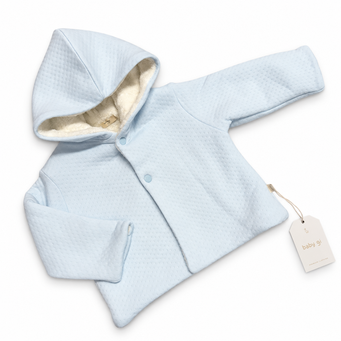 Picture of Baby Gi Blue Jacquard Coat