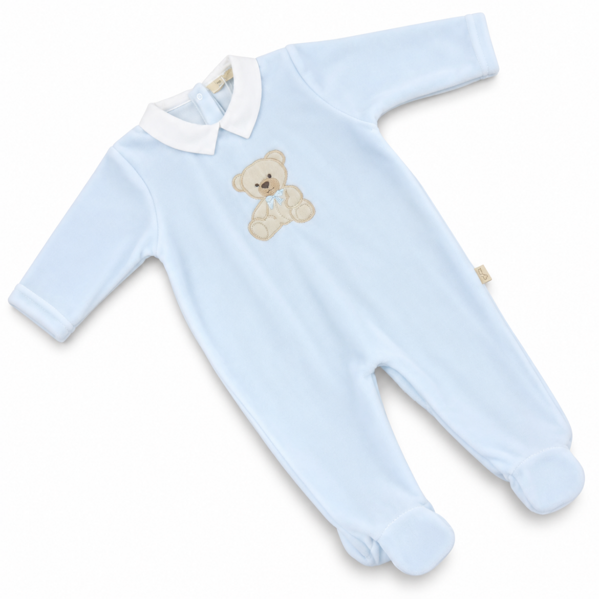 Picture of Baby Gi Blue Teddy Babygrow