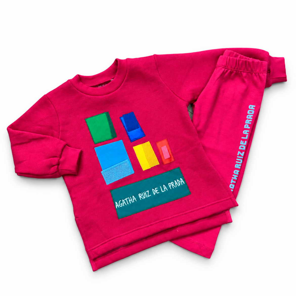 Picture of Agatha Pink Squares Jumper & Leggings Set