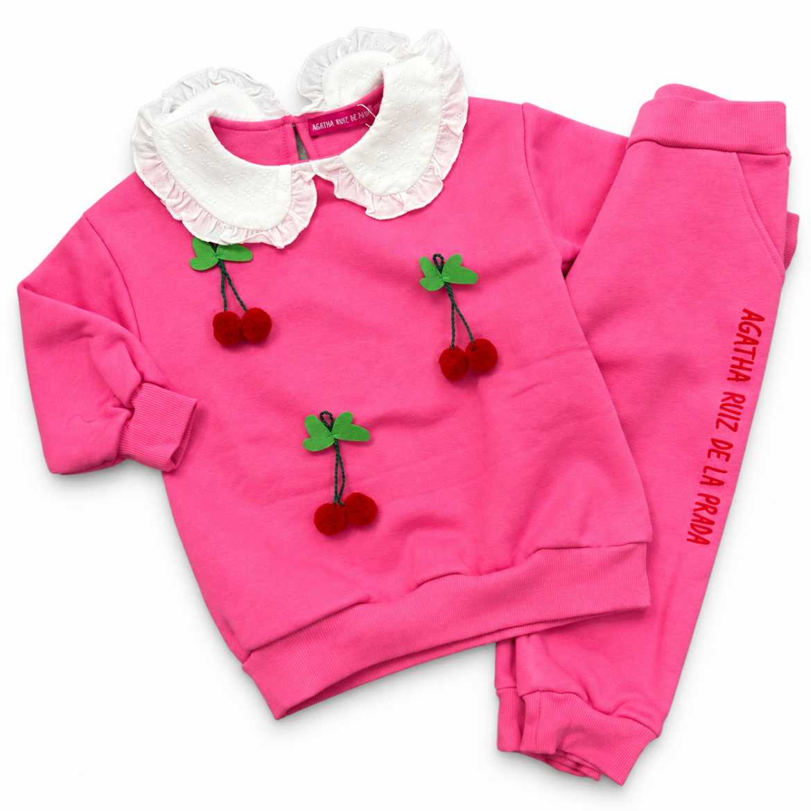 Picture of agatha Pink Cherry Jogger & Jumper Set